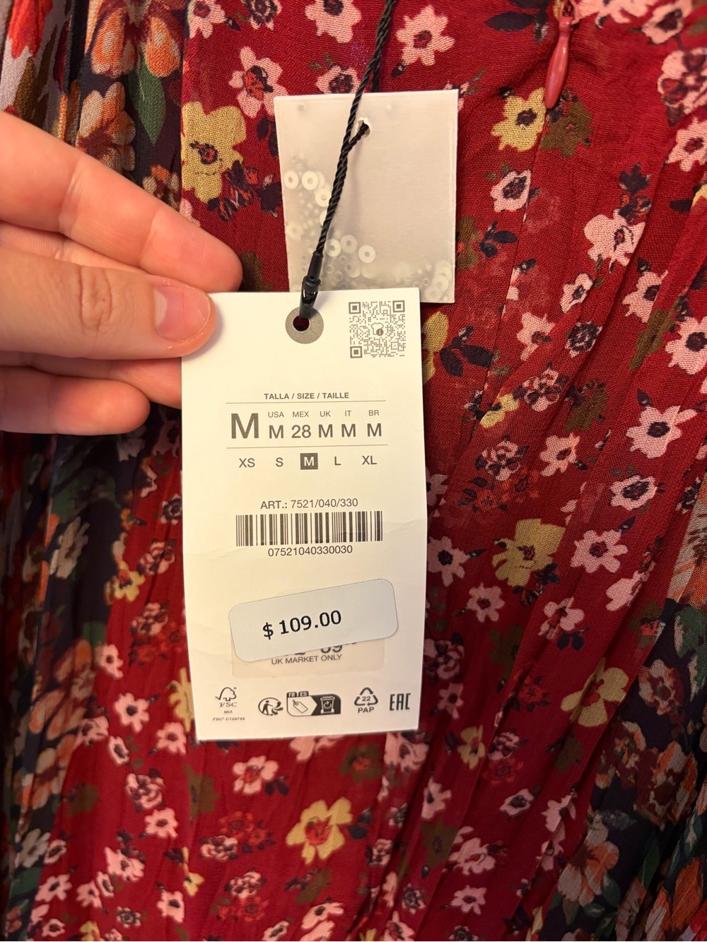 NWT ZARA “ZW COLLECTION FLORAL PRINT MAXI DRESS” - Picture 6 of 8